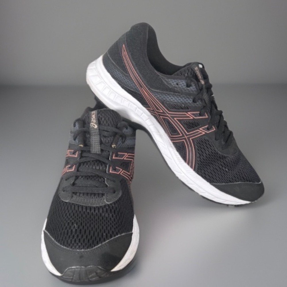 Asics Gel-Contend 6 Womens Running Shoes Black Rose Gold 1012A570 Size 10